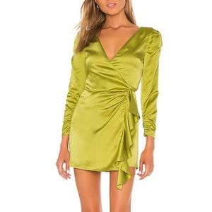 Song of Style Dala Mini Dress in Moss Green
